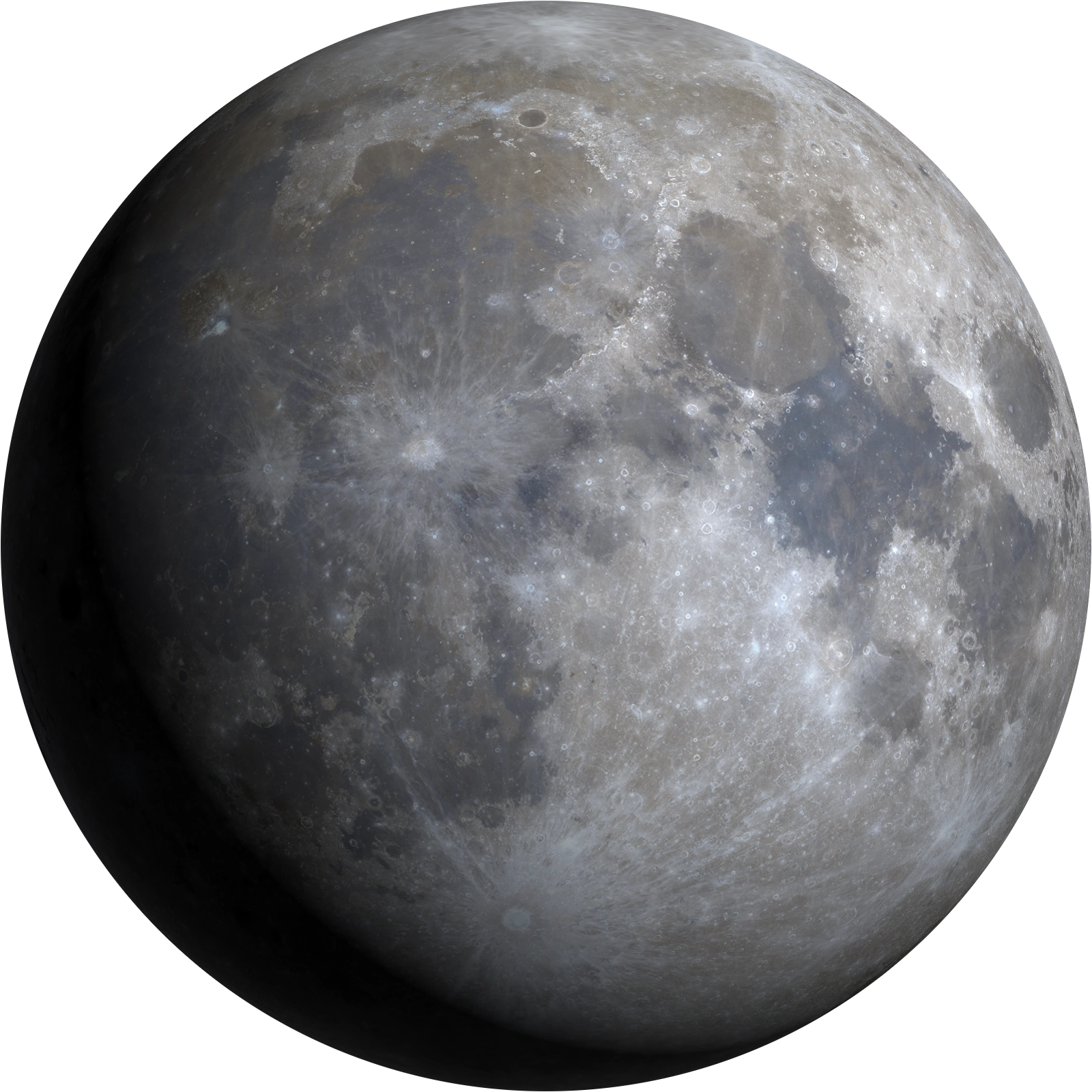 The lunar surface with key anomaly points highlighted